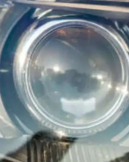 Headlight lens after: clear lens