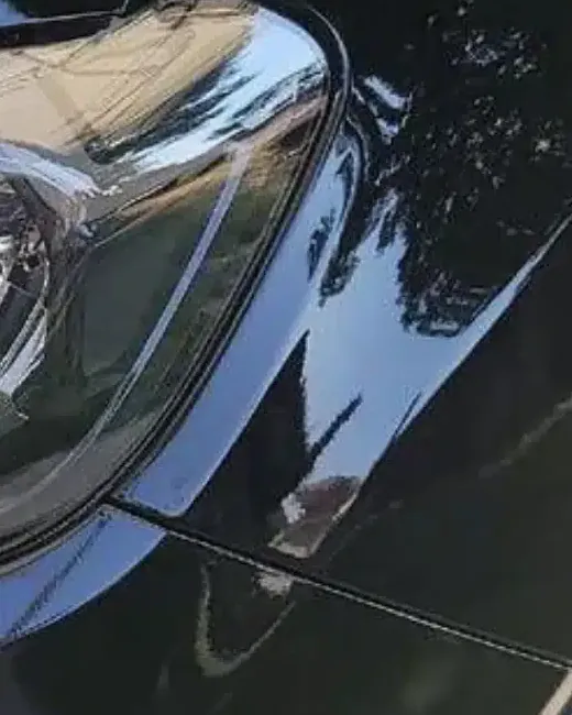 Black car paint after: deep, spot-free gloss