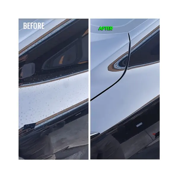 Car door, before and after
