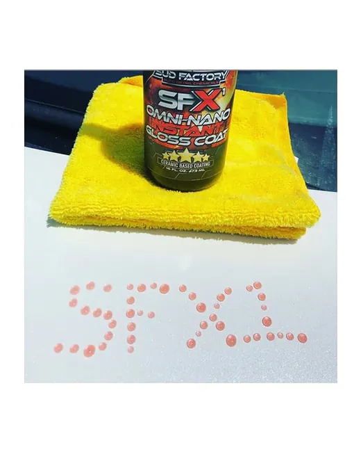 Water beading on paint coated with SFX1