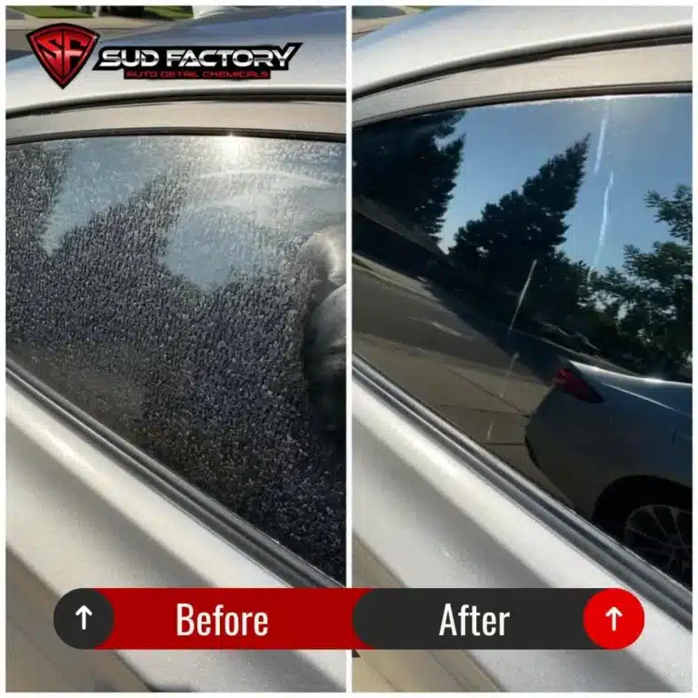 Before and after: car window